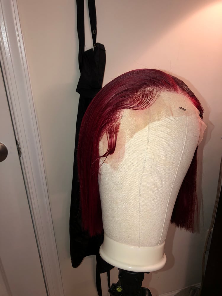 Image of Red bob wig 