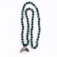 Abalone Shell Luna Mala Jade Gemstone Necklace