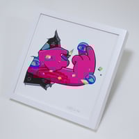 Image 1 of 'Putting Legs on a Snake' - Print (Framed)