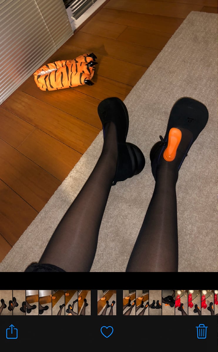 Image of Round Toe Nubuck Platforms with Babyshoe in Black “Pregnant”