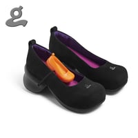 Image 1 of Round Toe Nubuck Platforms with Babyshoe in Black “Pregnant”
