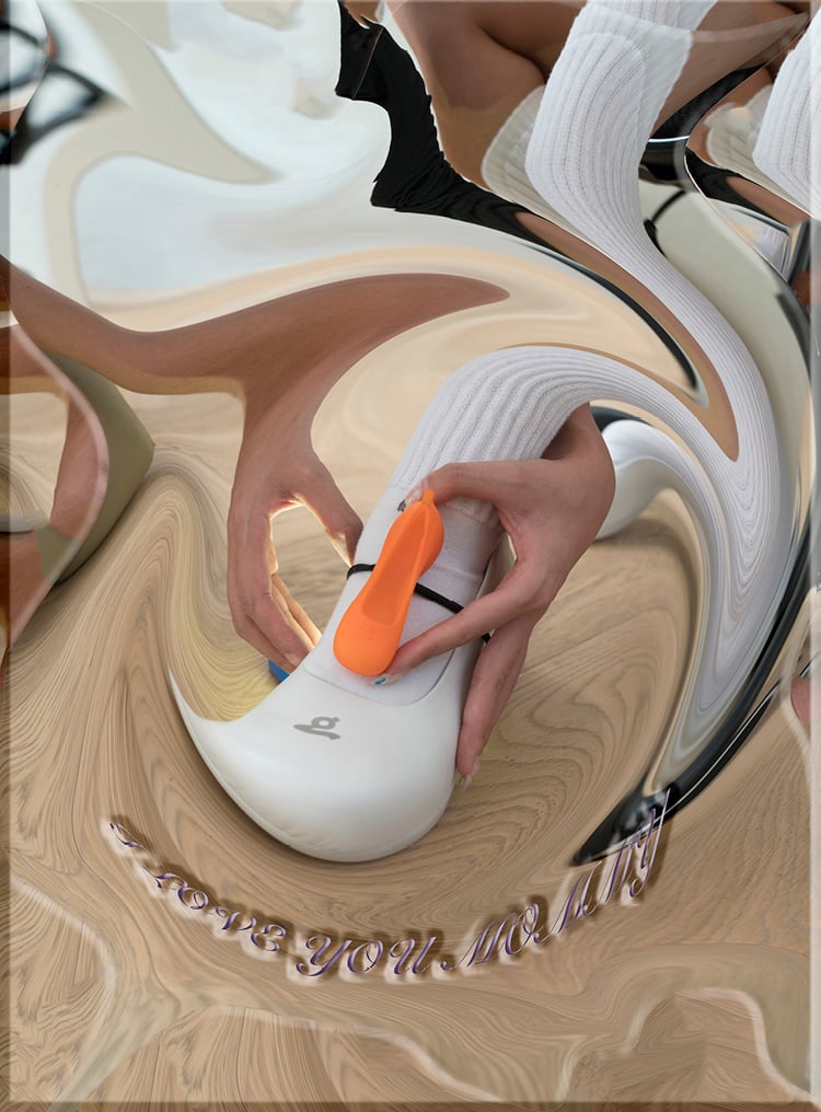 Image of Round Toe Sheepskin Platforms with Babyshoe in White“Pregnant”