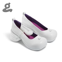 Image 1 of Round Toe Sheepskin Platforms with Babyshoe in White“Pregnant”