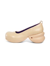 Image 5 of Round Toe Sheepskin Platforms with Babyshoe in Sandy“Pregnant”