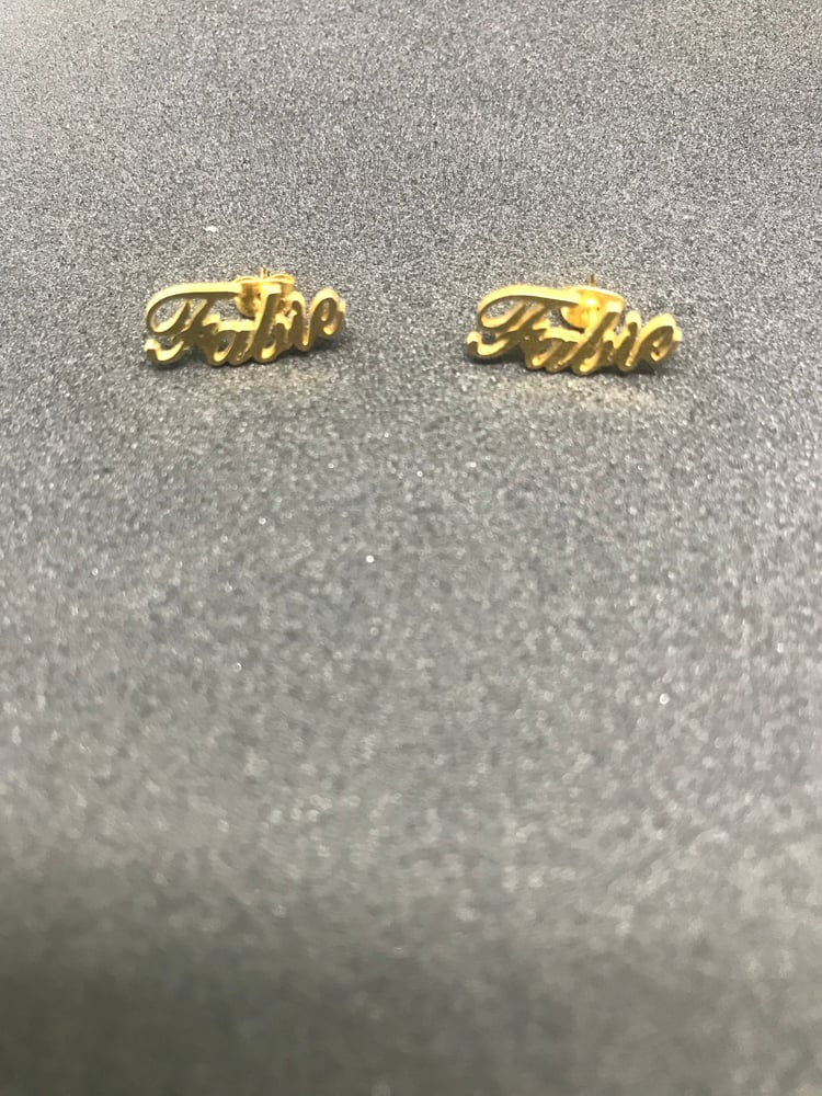 Image of Custom Name Earrings