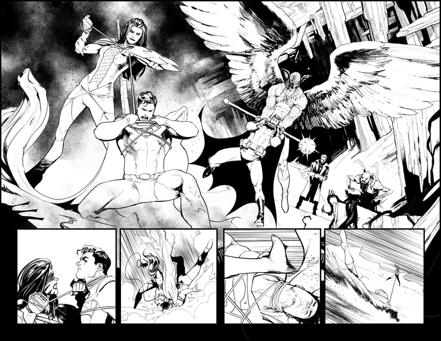 Image of BATMAN/SUPERMAN #4 p.02-03 ARTIST'S PROOF