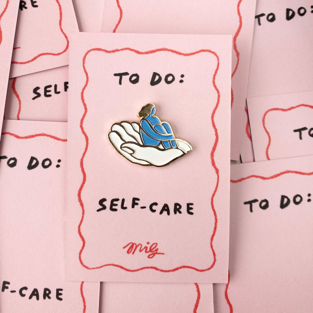 Image of SELF CARE - enamel pin badge