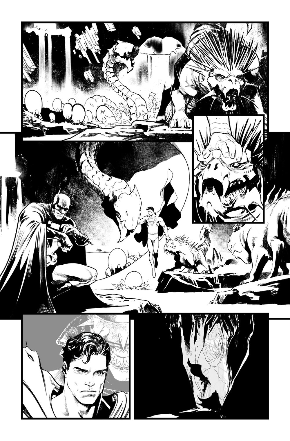 Image of BATMAN/SUPERMAN #4 p.09 ARTIST'S PROOF