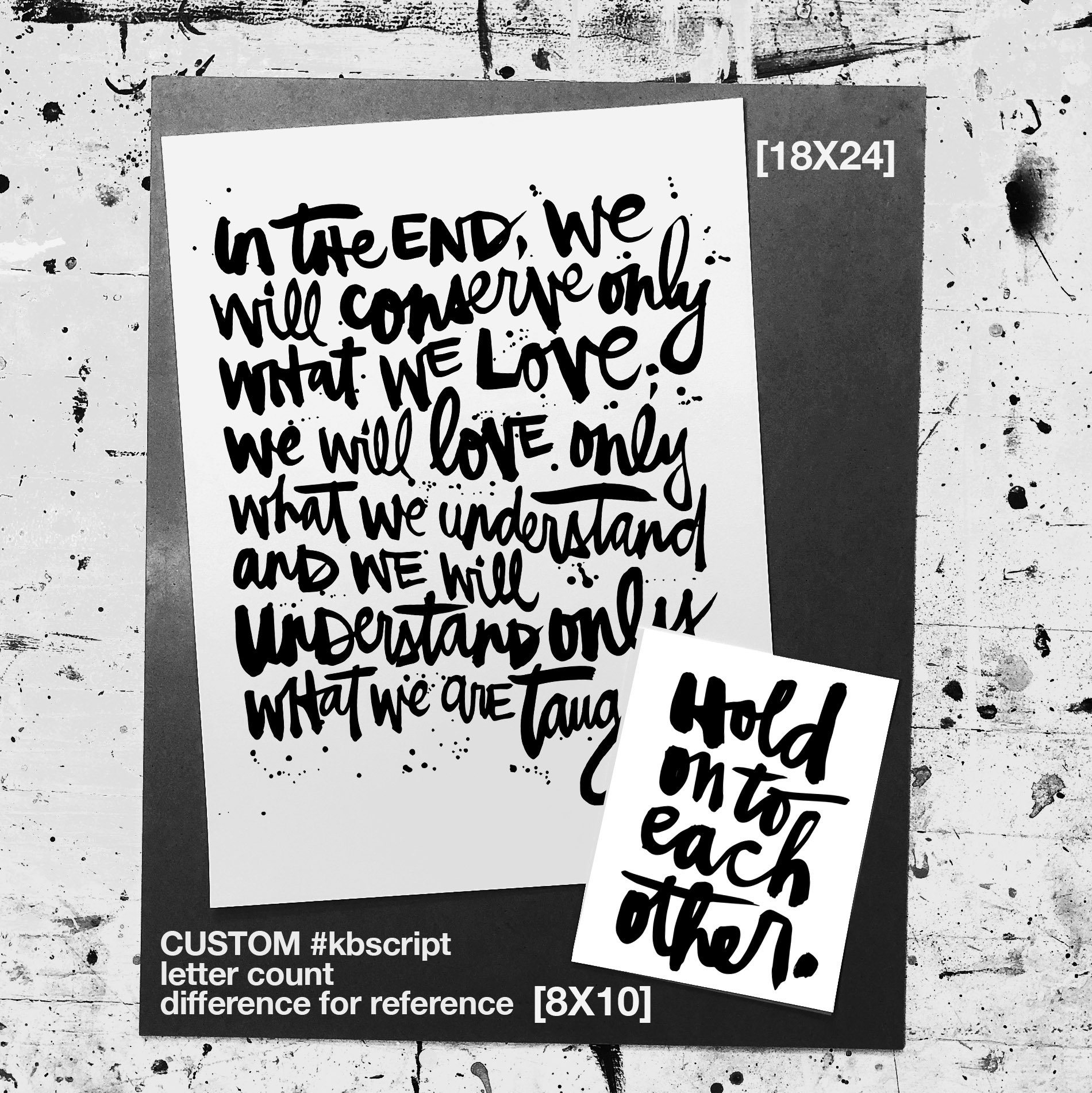 CUSTOM #kbscript 12x18 | kalbarteski