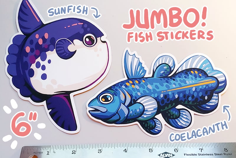 Image of JUMBO Fish Stickers 