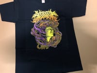 Image 1 of VISCERAL DISGORGE - Slithering Evisecration yellow T-Shirt