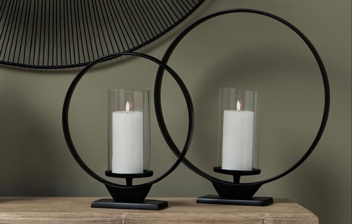 Image of Matt black candle hoop - 2 sizes
