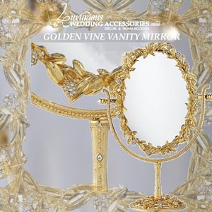 Image of Golden Vine Vanity Mirror