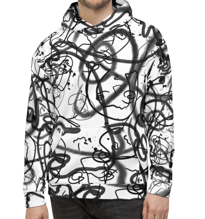 Image of Connected Hoodie Black&White