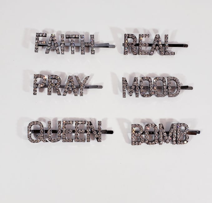 Image of Worded Hair Pins