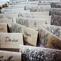 winter wedding placecards