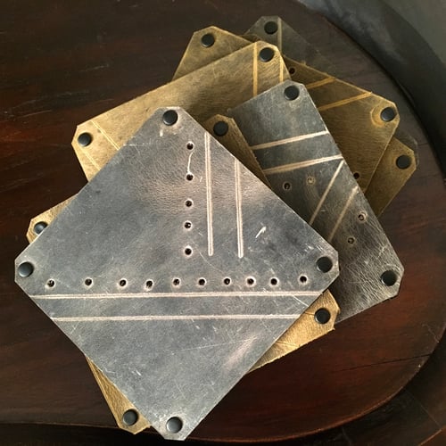 Image of Hand-Patterned Coasters (Set of 4)