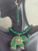 Image of MALACHITE ELEPHANT PENDANT NECKLACE SET