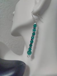 Image 4 of GREEN CAT EYE EARRINGS