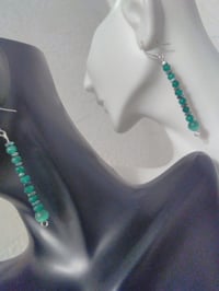 Image 3 of GREEN CAT EYE EARRINGS