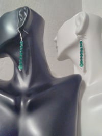 Image 2 of GREEN CAT EYE EARRINGS