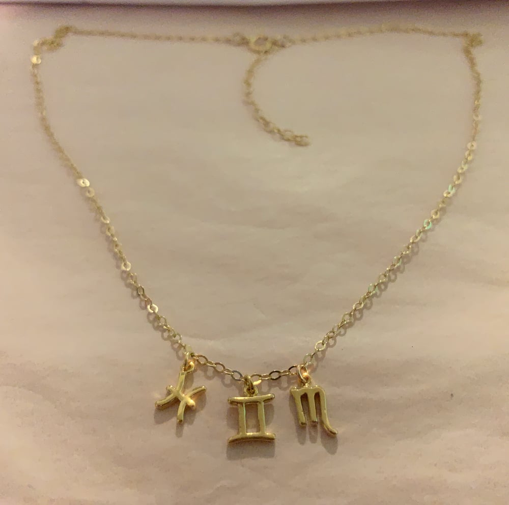 Image of -;- babie astro charm necklace -;-