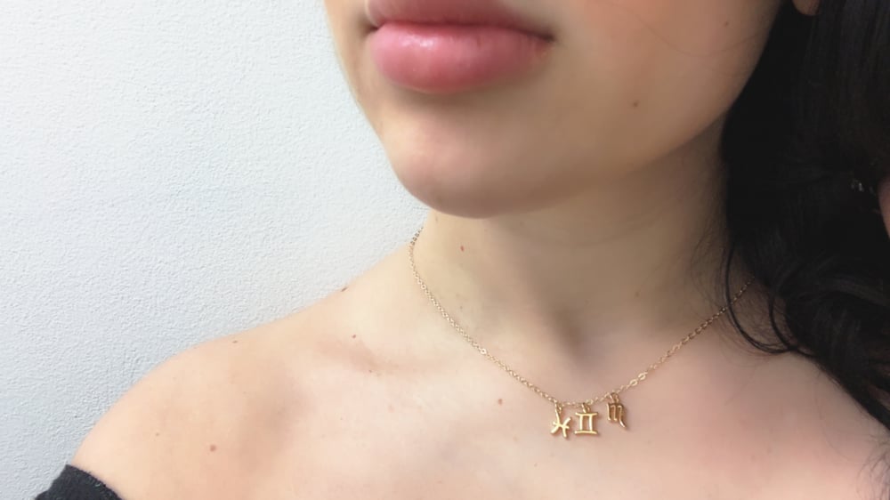 Image of -;- babie astro charm necklace -;-