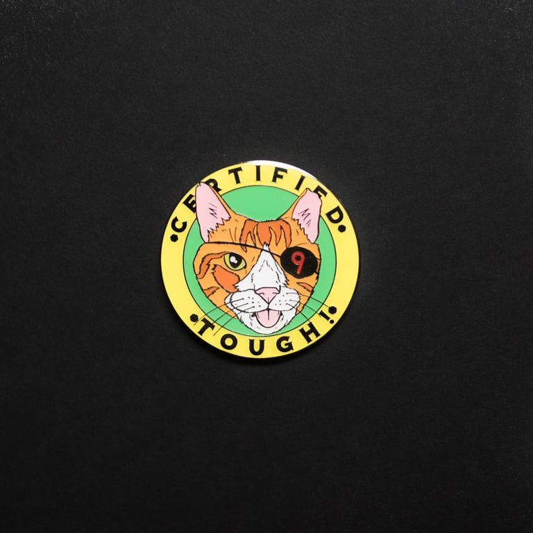 'Certified Tough' Pin : @bobmotown x Cat Man