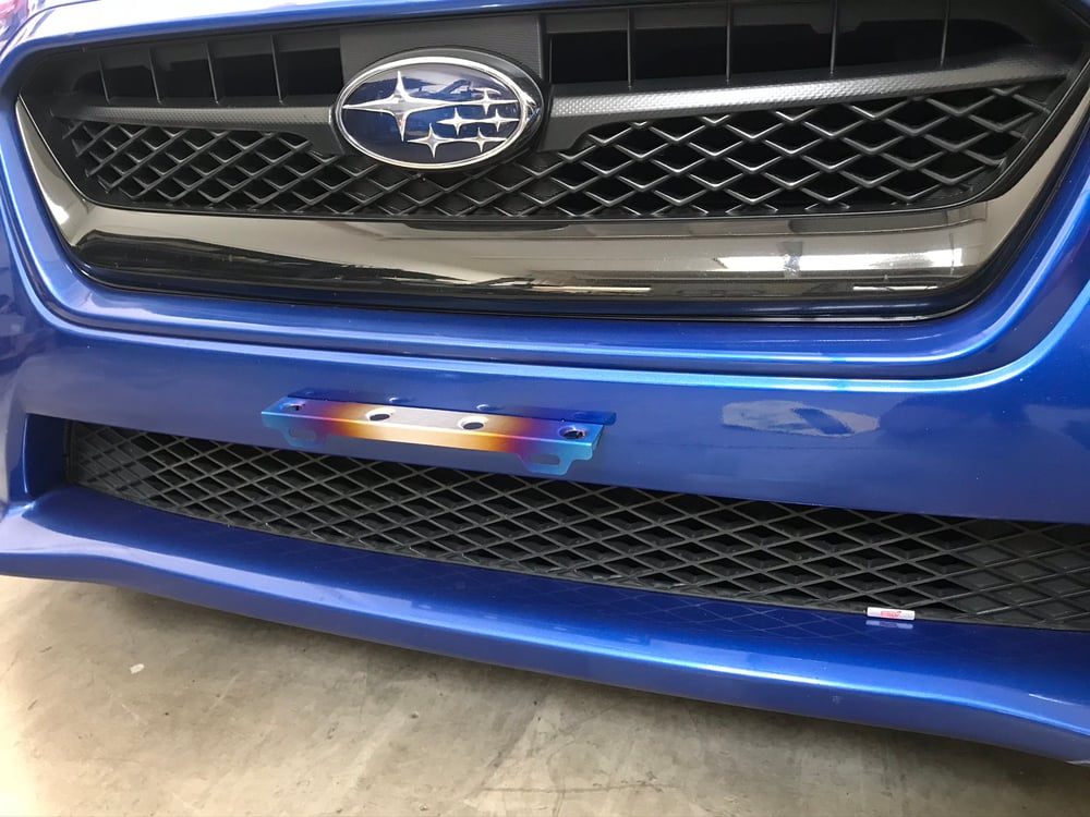 Subaru 2015+  titanium front mount license plate bracket kit