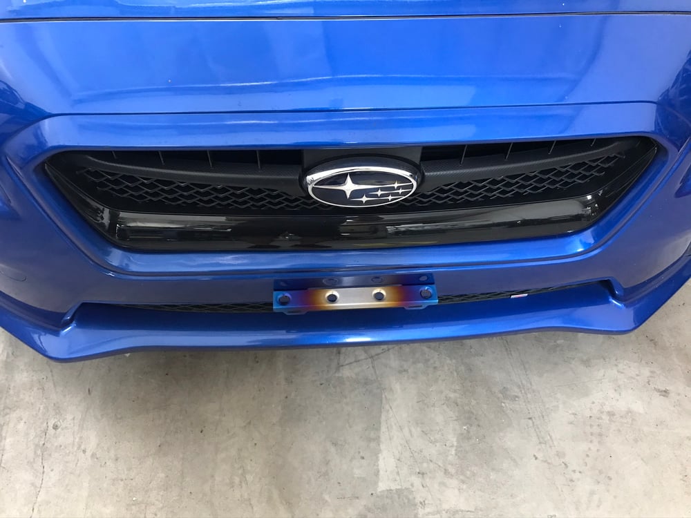 Subaru 2015+  titanium front mount license plate bracket kit