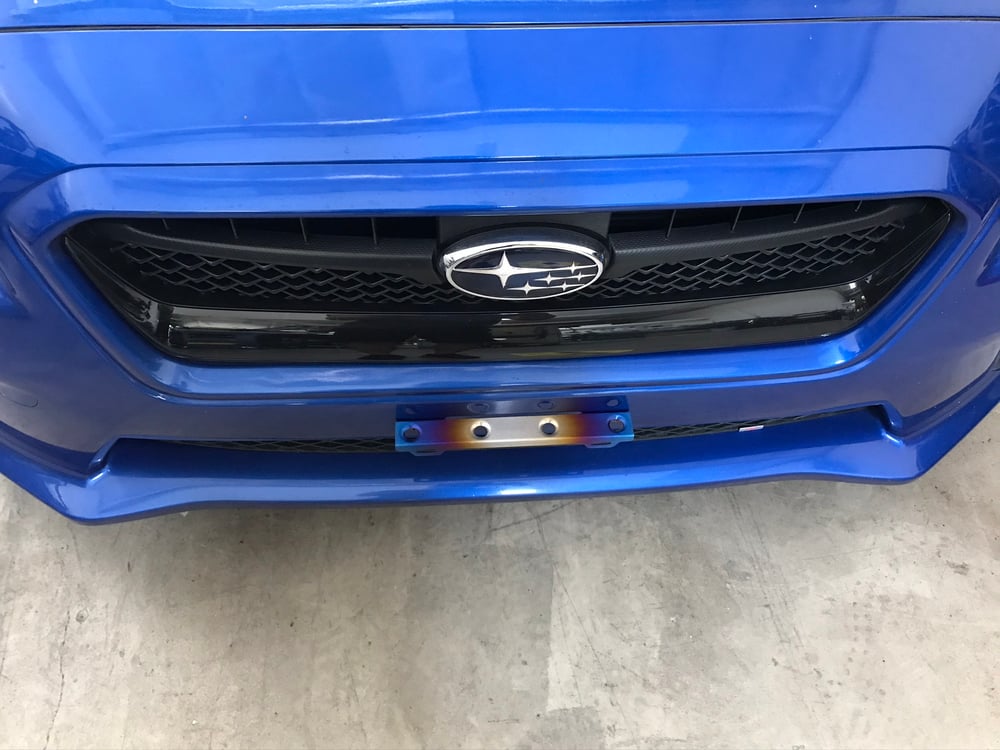 Subaru 2015+ titanium front mount license plate bracket kit