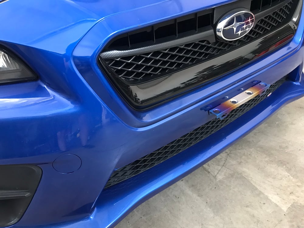 Subaru 2015+ titanium front mount license plate bracket kit