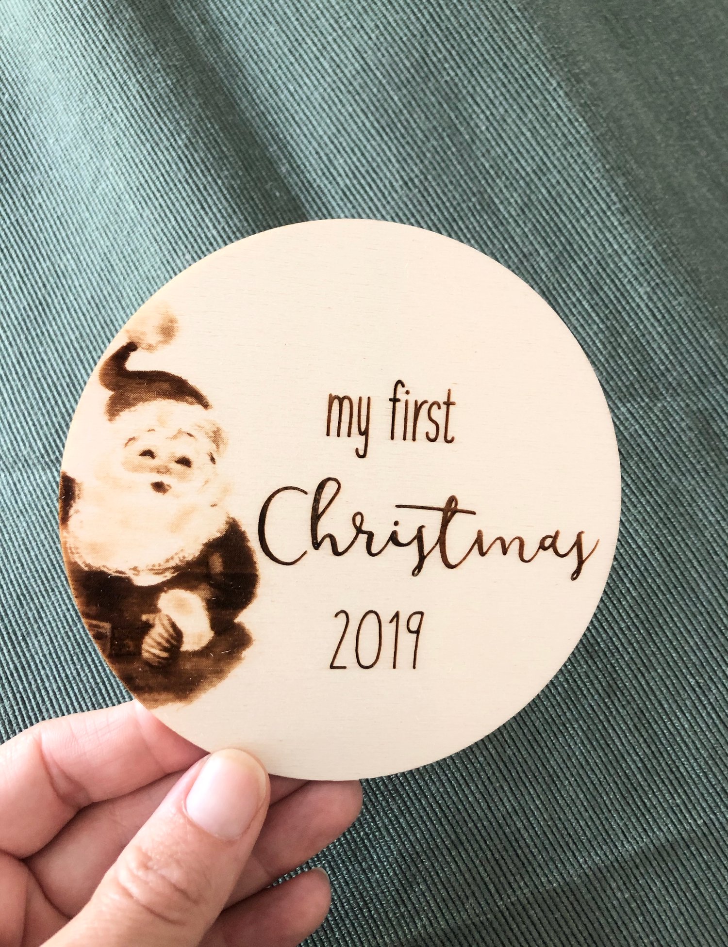 Image of Santa 🎅🏽 My first Christmas plaque 