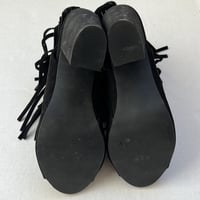 Image 4 of CARLOS SANTANA Jasper black suede fringe shoes