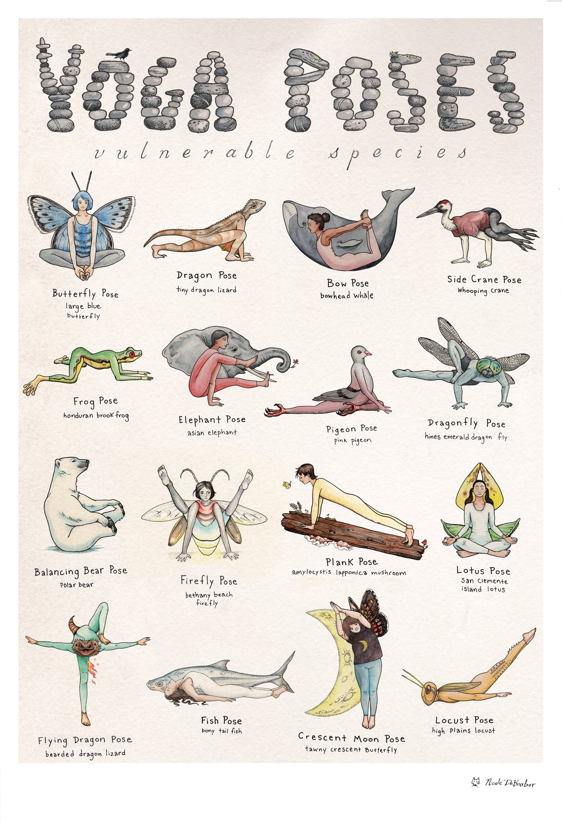 IYMS Rishikesh - Yoga Poses with Animal Names: -- Butterfly Pose -  Badhakonasana -- Dog Pose - Adho Mukha Svanasana -- Cobrapose -  Bhujangasana -- Camel Pose - Ustrasana -- Swan Pose -