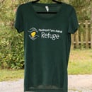 Image 1 of Women's Refuge Logo T-Shirt (Dark Heather Green)