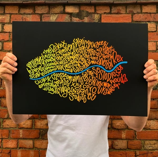 Image of London Clubland A2 glicee print
