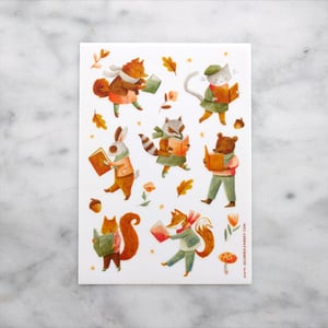 Image of Reading Animal Sticker Sheet