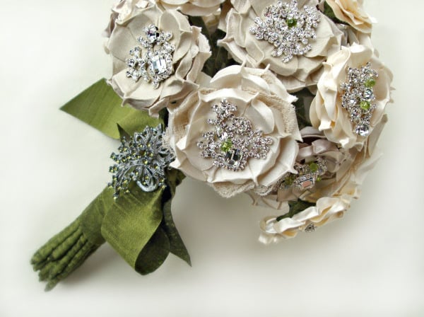 Image of Silk Flower Bridal Bouquet
