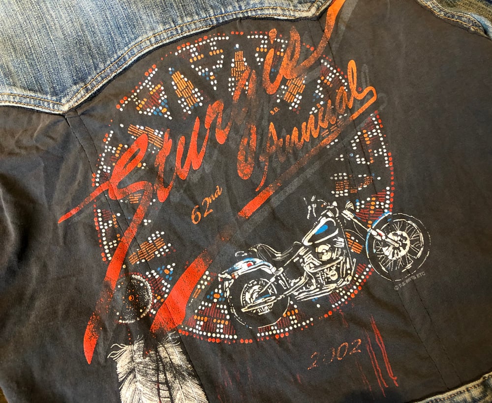STURGIS 2007 repurposed denim jacket