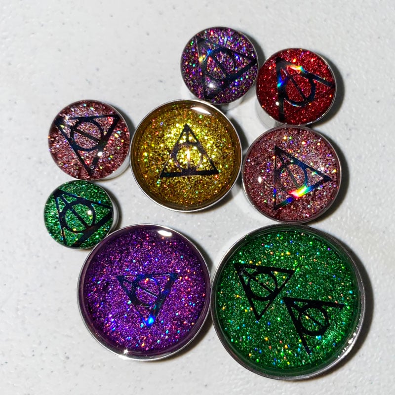 Image of Hallow Glitter Plugs (sizes 00g-2")