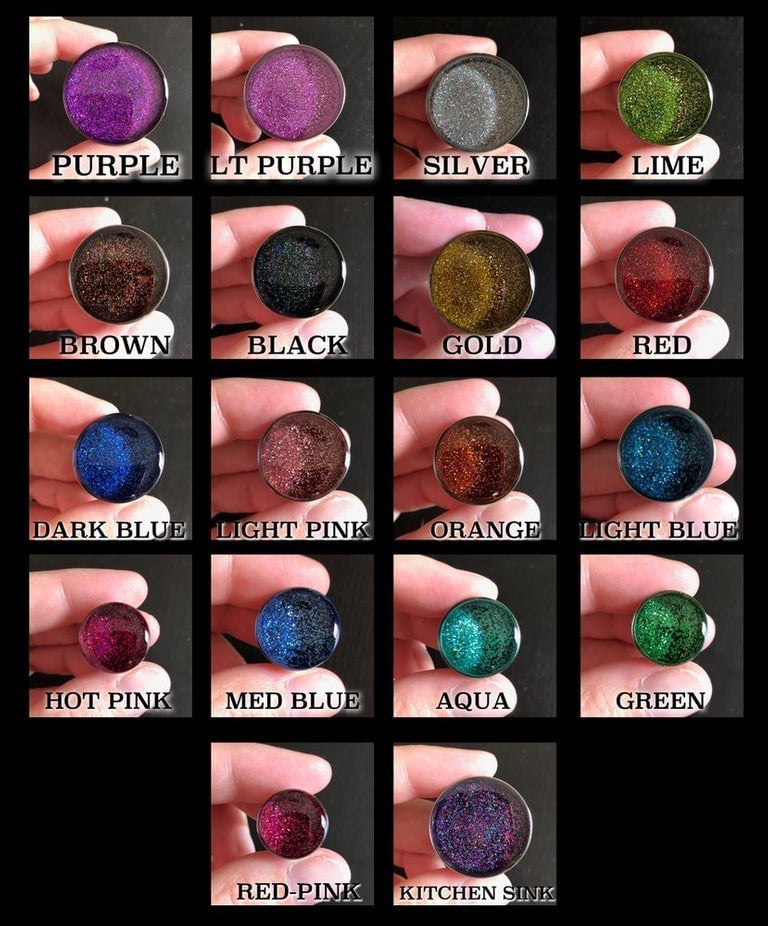 Image of Hallow Glitter Plugs (sizes 00g-2")