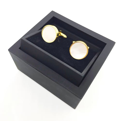 Image of MOTHER OF PEARL CUFFLINKS