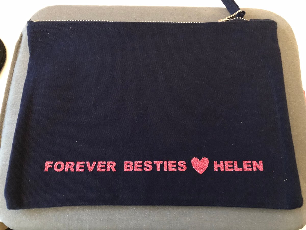 Image of MEDIUM Personalised Make up Bag with initial and name (22x16cm)