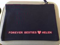Image 5 of MEDIUM Personalised Make up Bag with initial and name (22x16cm)