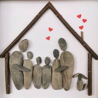 Image 3 of Family of 6 with dog artwork