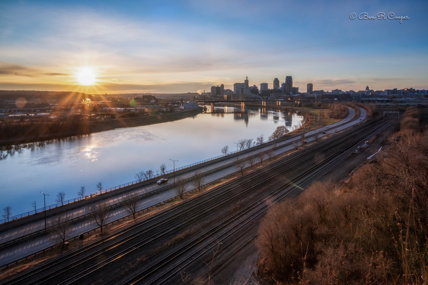 Sun setting in Saint Paul