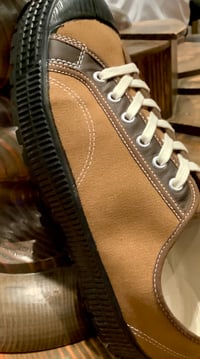 Image 2 of VEGANCRAFT hiker sneaker shoes leather canvas handmade in Slovakia 