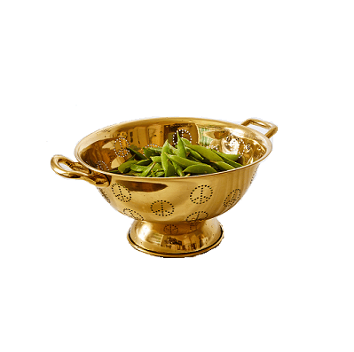 Image of Brass Peace Sign Colander 