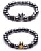 Image of Lava Stone Pave Crown Bracelet